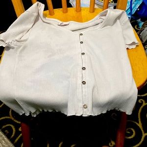 White crop top never worn!!!